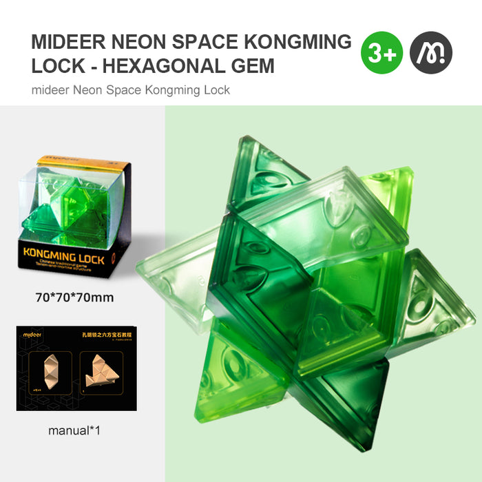 Neon Space Kongming Lock: Hexagonal Gem [ Entry Level ]