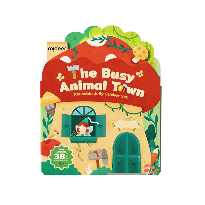 Reusable Jelly Sticker: The Busy Animal Town