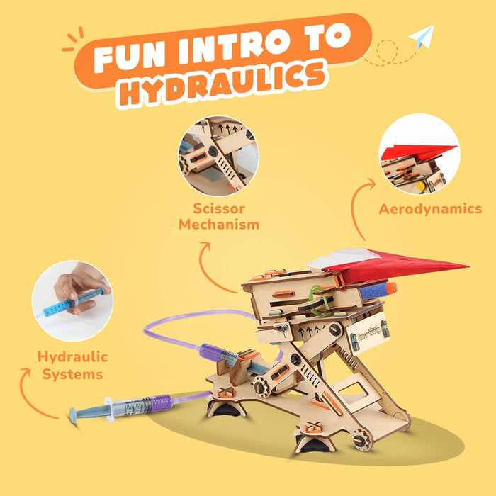 Smartivity Hydraulic Plane Launcher DIY STEM Construction Toy