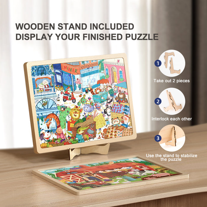 Wooden Puzzle: Woodland Animals [ 100P ]