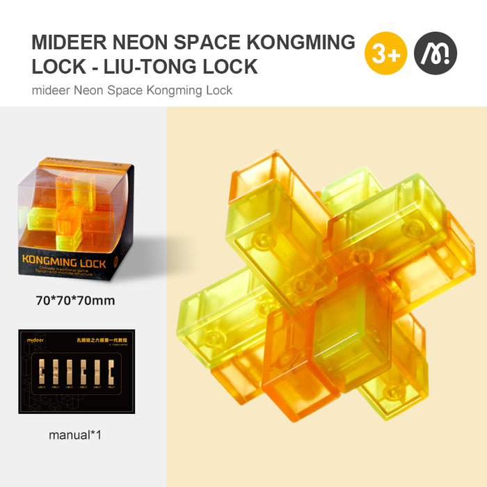 Neon Space Kongming Lock: Liu-Tong Lock