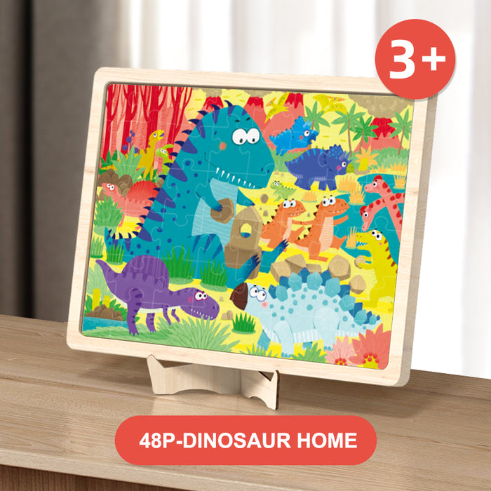 Wooden Puzzle: Dinosaur Family [ 48P ]