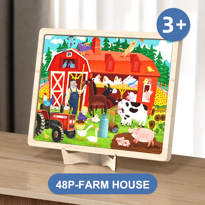 Wooden Puzzle: Farm Cottage [ 48P ]