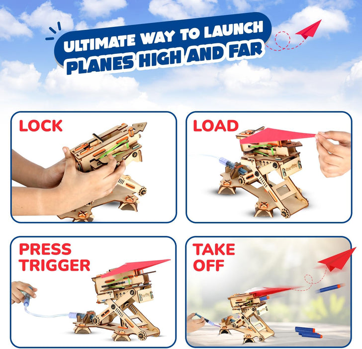 Smartivity Hydraulic Plane Launcher DIY STEM Construction Toy