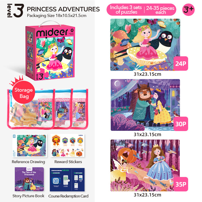 Level Up! Puzzles Level 3 - Princess Adventures [ 24P-35P ]