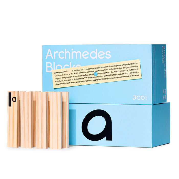 Archimedes Blocks - Natural Wood Colour 300 PCS