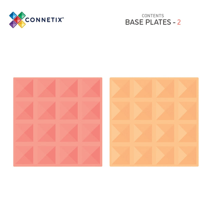 Connetix Pastel Lemon & Peach Base Plate 2 pc