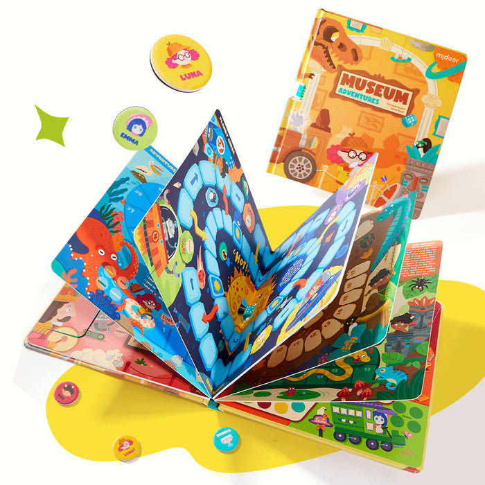 6-in-1 Portable Board Game Book: Museum Adventures