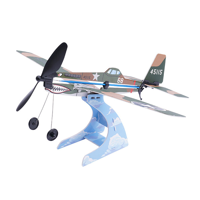 Rubber Band Aeroplane Science - P-40 Warhawk