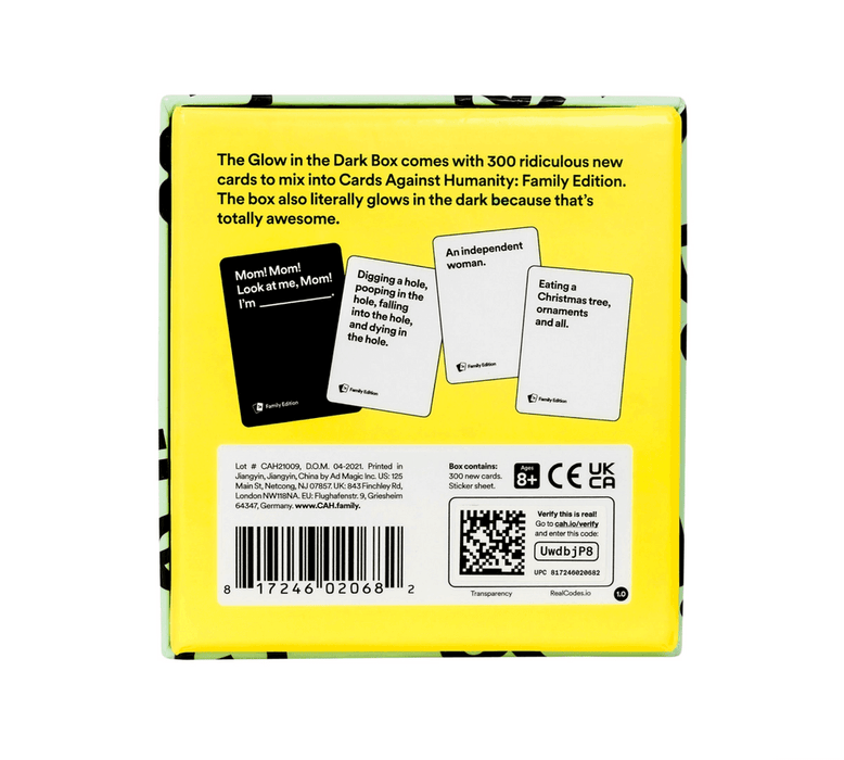 Cards Against Humanity: Glow in the Dark Box Family Edition