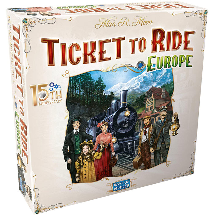 Ticket to Ride Europe Board Game 15th Anniversary Deluxe Edition